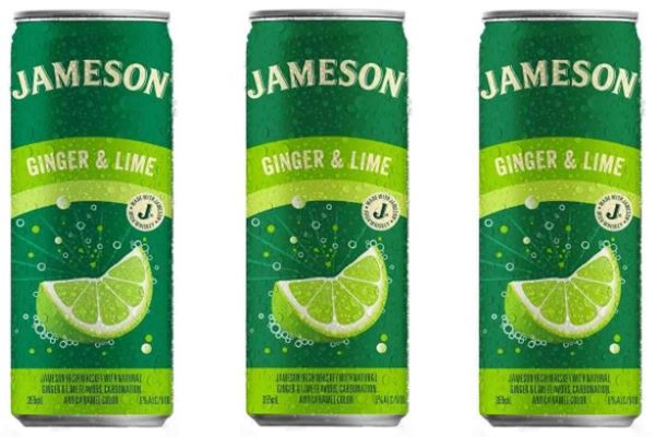 Jameson pre mixed ginger and lime can advertisement 