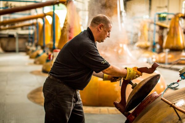 Inside the distillery 